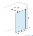 Excellent Vidoq Walk-in ścianka prysznicowa prosta 90x200 cm, czarny mat KAEX.1506.900.LP.BL