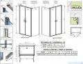 Radaway Nes Black DWD+S kabina 110x70cm czarny mat/szkło przejrzyste 10034110-54-01/10040070-54-01