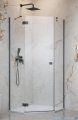 Radaway Essenza 8 Brushed GunMetal Ptj kabina pięciokątna 100x100cm lewa szczotkowany grafit 10490000-92-01L/10490300-01-01