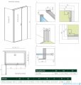 Radaway Nes Black Kds II kabina 120x80cm prawa czarny mat/szkło przejrzyste 10033120-54-01R/10040080-54-01