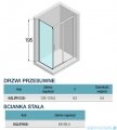Novellini Kali PH+FH kabina 130x70 profile czarne KALIPH126-1H/KALIFH68-1H