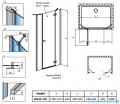 Radaway Fuenta New DWJS drzwi wnękowe 120cm prawe szkło przejrzyste 384031-01-01R/384090-01-01