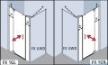 Kermi Filia Xp Drzwi wahadłowe 1-skrzydłowe z polami stałymi, lewe, przezroczyste KermiClean/srebrne 180x200cm FX1GL18020VPK