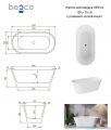 Besco Deeva 150x75 cm wanna wolnostojąca + syfon Biały #WWA-150-DBI