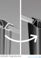 Radaway Essenza Black Dwj drzwi wnękowe 80cm lewe szkło przejrzyste 1385012-54-01L