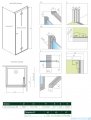 Radaway Nes Black KDJ B kabina 80x70 prawa przejrzyste 10025080-54-01R/10039070-01-01