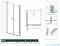 Radaway Nes Black Dwd I drzwi wnękowe 70cm czarny mat/szkło przejrzyste 10027070-54-01