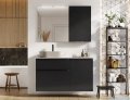 Elita Lofty szafka z umywalką 91x69x48cm czarny mat 168304/145300