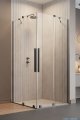 Radaway Furo Brushed GunMetal KDD kabina 90x80cm szczotkowany grafit 10105090-92-01L/10105080-92-01R