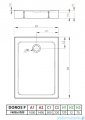 Radaway Doros F Compact Stone brodzik 140x100 kaszmirowy SDRFP1410-05-84S