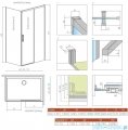 Radaway Idea Kdj Brushed Nickel kabina 130x75cm prawa szczotkowany nikiel 387043-91-01R/387049-91-01L