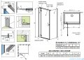 Radaway Essenza 8 Brushed Nickel Kdj kabina 110x110cm lewa szczotkowany nikiel 10480712-01-01L/10470337-91-01L/10113110-01-01