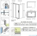 Radaway Idea Kdj kabina 100x80cm lewa szkło przejrzyste 387040-01-01L/387051-01-01R