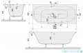 Sanplast Luxo WAL(P)se/LUXO wanna asymetryczna prawa bez obudowy 180x80 cm biała 610-370-1240-01-000