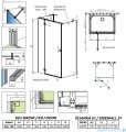 Radaway Fuenta Kdj+S kabina 75x100x75cm lewa chrom połysk szkło przejrzyste 1384049-01-01/1384022-01-01L/1384049-01-01