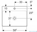Geberit One Umywalka prostokątna z otworem na baterię 60x48cm KeraTect 505.020.01.1
