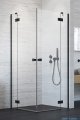 Radaway Essenza Black Kdd kabina 100x80cm szkło przejrzyste 1385062-54-01L/1385061-54-01R