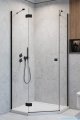 Radaway Essenza Black Ptj kabina pięciokątna 80x80cm lewa szkło przejrzyste 1385010-54-01L/1385049-01-01