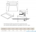Radaway prostokątny brodzik podpłytkowy z odpływem liniowym na dłuższym boku Basic 99x79cm 5DLA1008B,5R075B,5SL1