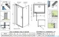 Radaway Nes 8 Black Kdj II kabina 80x90cm lewa czarny mat/szkło przejrzyste 10086080-54-01L/10089090-01-01