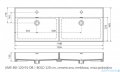 Oristo Skagen szafka z umywalką wisząca 119x50x45 biały mat OR49-SD1S-120-2/UME-BD-120-91-D