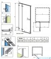 Radaway Euphoria DWJ Drzwi wnękowe 120 lewe szkło przejrzyste + brodzik Argos D + syfon 383812-01L/383214-01L/4AD812-01