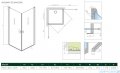 Radaway Nes 8 Black Kdd I kabina 80x100cm czarny mat/szkło przejrzyste 10071080-54-01L/10071100-54-01R