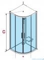 Novellini Glax 1 2.0 kabina standard 90x90 srebrna  G21R90MFL-1BB