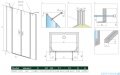 Radaway Nes DWD II drzwi wnękowe 170cm W2 szkło przejrzyste 10037093-01-01/10041077-01-01