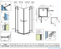 Radaway Arta Kdd II kabina 100x80cm szkło przejrzyste 386455-03-01L/386172-03-01L/386420-03-01R/386170-03-01R