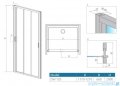 Radaway Evo DW drzwi wnękowe 120 szkło przejrzyste 335120-01-01