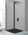 Sanplast Prestige III PR2/PRIII kabina Walk-In z elementem ruchomym 90x198 cm czarny matowy 600-073-0980-59-401