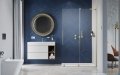 Radaway Furo SL Brushed Gold kabina Walk-in 100x200cm prawa szczotkowane złoto 10306538-99-01R/10110494-01-01