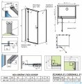 Radaway Fuenta Kdj kabina 120x120cm lewa chrom połysk szkło przejrzyste 1384042-01-01L/1384054-01-01