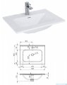 Elita Look szafka z umywalką 60x28x45cm anthracite 167076/145830