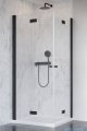 Radaway Nes Black KDD B kabina 90x80 przejrzyste 10024090-54-01L/10024080-54-01R