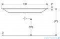 Geberit Xeno 2 Umywalka meblowa bez otworu na baterie 140x48 cm 500.276.00.1