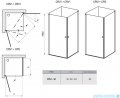 Ravak Chrome CRV1 drzwi prysznicowe 1/2 80cm aluminium transparent 1QV40C01Z1