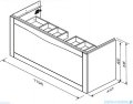 Oristo Skagen szafka podumywalkowa wisząca 119x50x45 biały mat OR49-SD1S-120-2