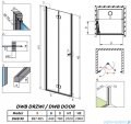 Radaway Essenza New Dwb drzwi wnękowe 90cm lewe szkło przejrzyste 385076-01-01L