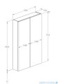 Roca Extra Kolumna łazienkowa niska z 2 drzwiami slim 80x50x12 CZARNY POŁYSK A857960351