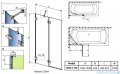 Radaway Essenza Pro Brushed Nickel Pnd II parawan nawannowy 130cm lewy szczotkowany nikiel 10102130-91-01L