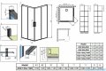 Radaway Idea Black Kdd Factory kabina prysznicowa 110x110cm czarny mat/szkło przejrzyste 387063-54-55L/387063-54-55R