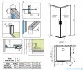 Radaway Idea 8 Kdd kabina 110x90cm szkło przejrzyste 10370110-01-01L/10370090-01-01R