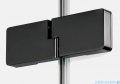 New Trendy Eventa Black Chrome drzwi wnękowe pojedyncze z dodatkową ścianką 170x200 cm przejrzyste prawe czarny połysk EXK-6144