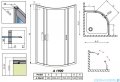 Radaway Premium Plus A Kabina półokrągła 90x90 brązowe 30403-01-08N
