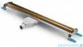 New Trendy Visio Slim Gold Brushed odpływ liniowy z rusztem szczotkowanym w kolorze złotym 90x3,2 cm OL-0084