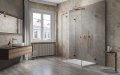 Radaway Essenza Pro Brushed Copper Kdj+S kabina 90x80x90cm lewa szczotkowana miedź 10097380-93-01L/10098090-01-01/10098090-01-01
