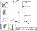 Radaway Fuenta Dwj drzwi wnękowe 130cm lewe chrom połysk szkło przejrzyste 1384017-01-01L