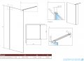 Radaway Modo X Black II kabina Walk-in 100x200 szkło przejrzyste 10mm 389304-54-01